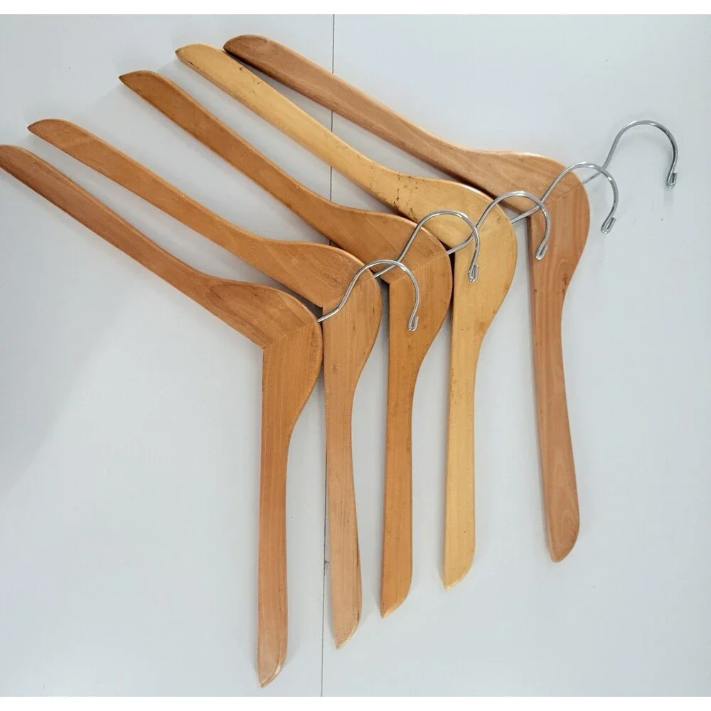 5 Custom personalized wooden hangers featuring the Houston Texans logo and name